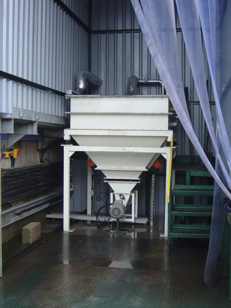 Spiroflow bulk bag unloader inside its weatherproof housing