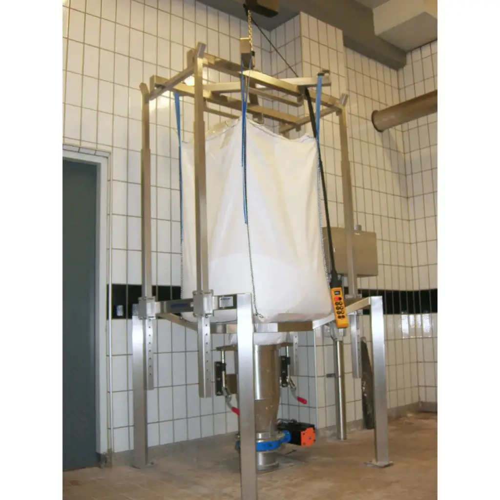 T1 bulk bag unloader with hygienic clamp