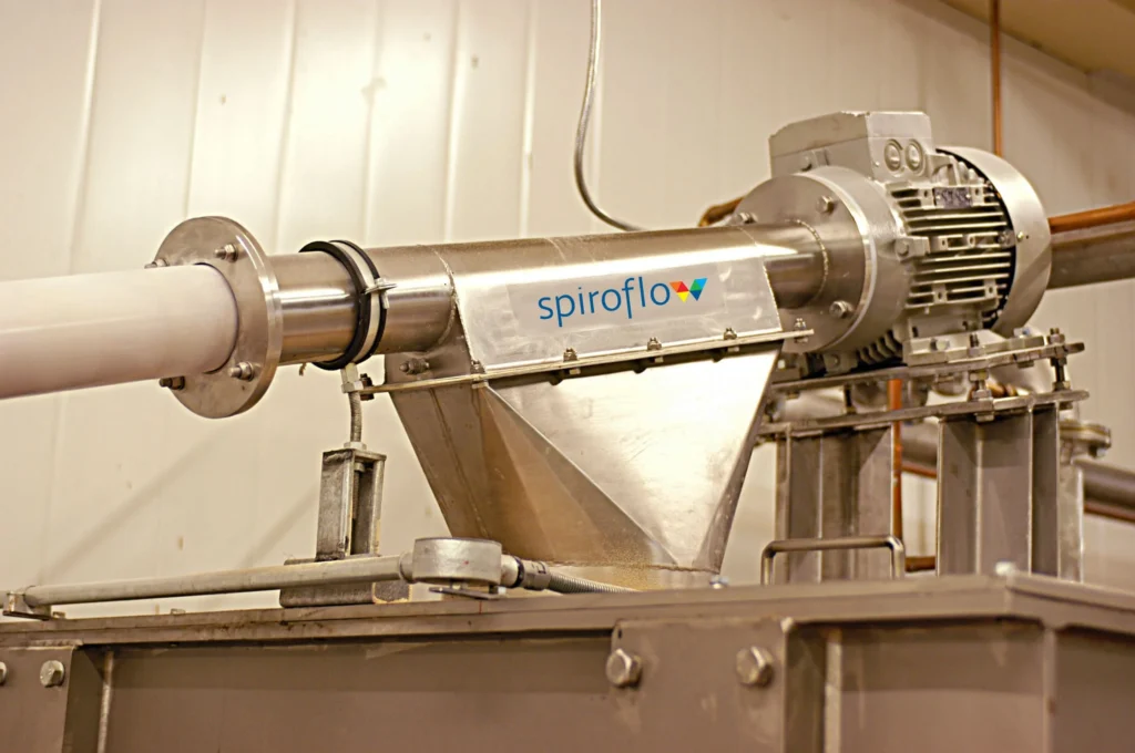 A motor of flexible screw conveyor