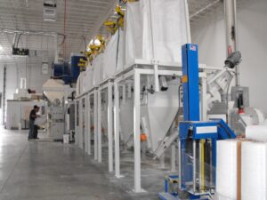 Bank of bulk bag unloaders