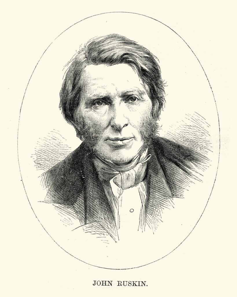 A drawing of John Ruskin