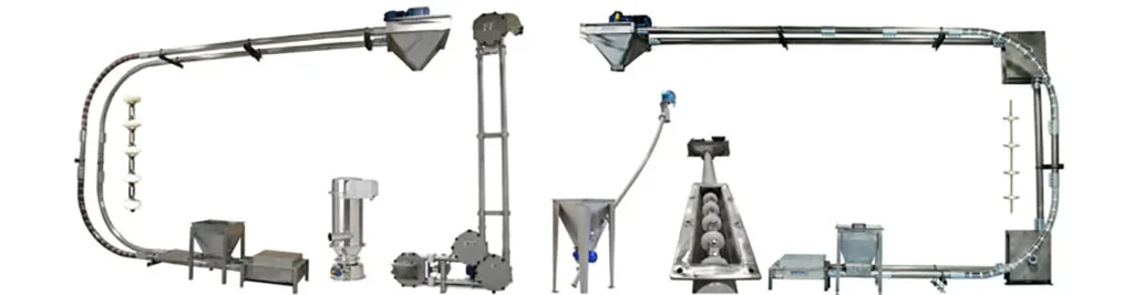 Different Spiroflow conveyors