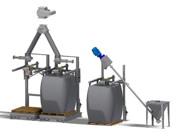 Gain-in-weight bulk bag filling system