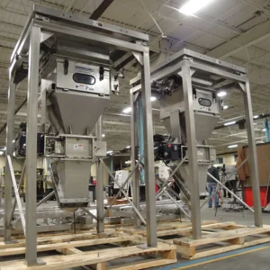 Two bulk bag unloaders in the facility